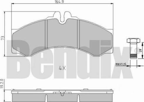 BENDIX 510271 - Гальмівні колодки, дискові гальма autocars.com.ua