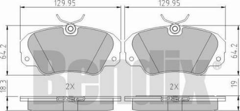 BENDIX 510272 - Гальмівні колодки, дискові гальма autocars.com.ua