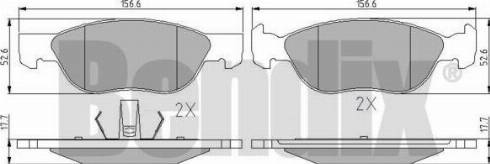 BENDIX 510279 - Тормозные колодки, дисковые, комплект avtokuzovplus.com.ua