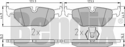 BENDIX 510290 - Тормозные колодки, дисковые, комплект autodnr.net