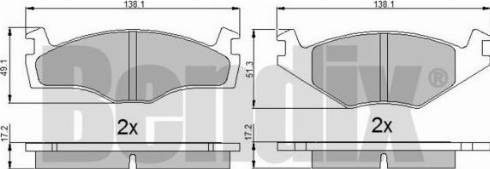 BENDIX 510316 - Гальмівні колодки, дискові гальма autocars.com.ua