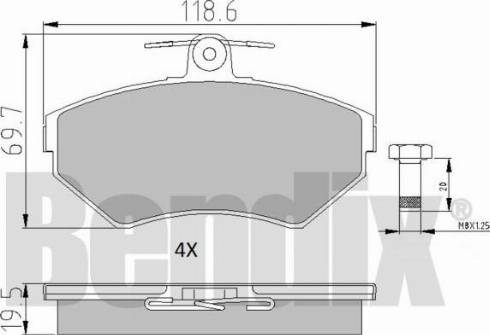 BENDIX 510317 - Гальмівні колодки, дискові гальма autocars.com.ua