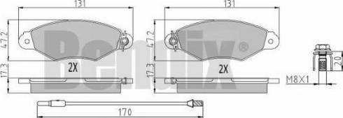 BENDIX 510351 - Гальмівні колодки, дискові гальма autocars.com.ua