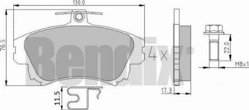 BENDIX 510354 - Тормозные колодки, дисковые, комплект avtokuzovplus.com.ua