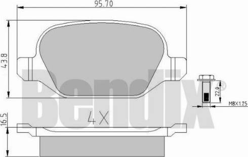 BENDIX 510387 - Гальмівні колодки, дискові гальма autocars.com.ua