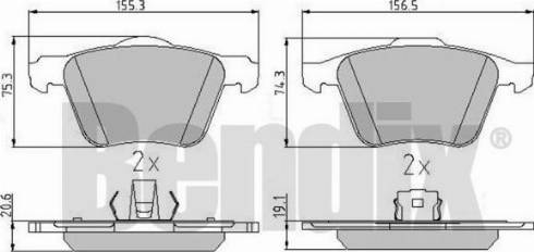 BENDIX 510426 - Тормозные колодки, дисковые, комплект avtokuzovplus.com.ua