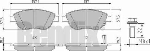 BENDIX 510485 - Гальмівні колодки, дискові гальма autocars.com.ua