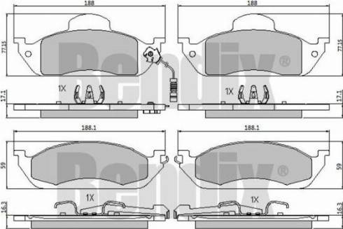 BENDIX 510494 - Гальмівні колодки, дискові гальма autocars.com.ua