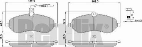 BENDIX 510530 - Тормозные колодки, дисковые, комплект avtokuzovplus.com.ua