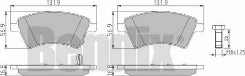 BENDIX 510533 - Гальмівні колодки, дискові гальма autocars.com.ua