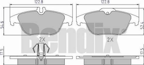 BENDIX 510547 - Гальмівні колодки, дискові гальма autocars.com.ua