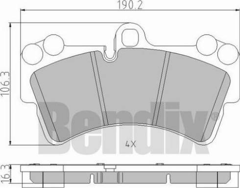 BENDIX 510579 - Гальмівні колодки, дискові гальма autocars.com.ua