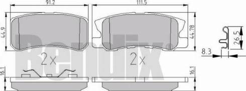 BENDIX 510622 - Гальмівні колодки, дискові гальма autocars.com.ua