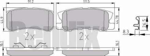 BENDIX 510622 - Тормозные колодки, дисковые, комплект autodnr.net