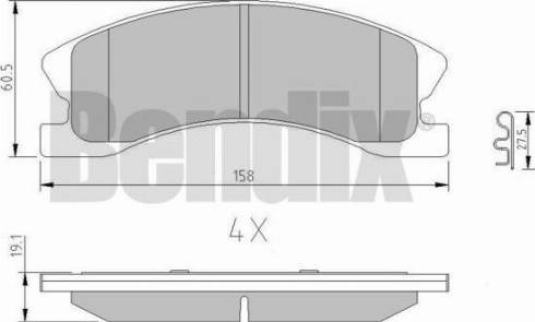 BENDIX 510623 - Тормозные колодки, дисковые, комплект avtokuzovplus.com.ua