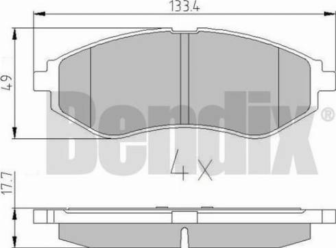 BENDIX 510635 - Гальмівні колодки, дискові гальма autocars.com.ua