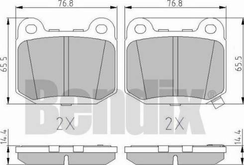 BENDIX 510666 - Тормозные колодки, дисковые, комплект avtokuzovplus.com.ua