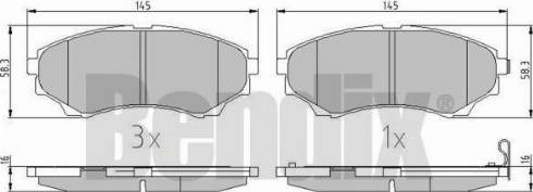 BENDIX 510702 - Тормозные колодки, дисковые, комплект avtokuzovplus.com.ua