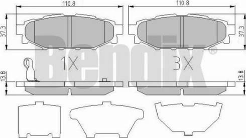 BENDIX 510709 - Тормозные колодки, дисковые, комплект avtokuzovplus.com.ua