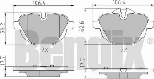 BENDIX 510754 - Гальмівні колодки, дискові гальма autocars.com.ua