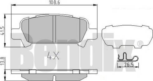 BENDIX 510779 - Гальмівні колодки, дискові гальма autocars.com.ua
