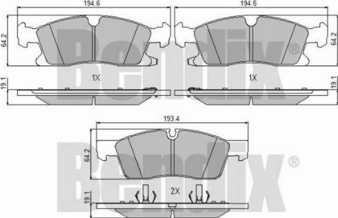 BENDIX 510793 - Тормозные колодки, дисковые, комплект avtokuzovplus.com.ua