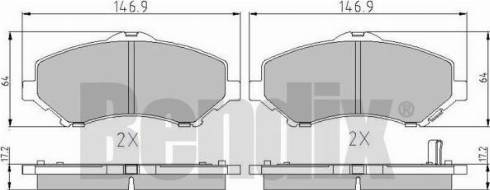 BENDIX 510850 - Гальмівні колодки, дискові гальма autocars.com.ua