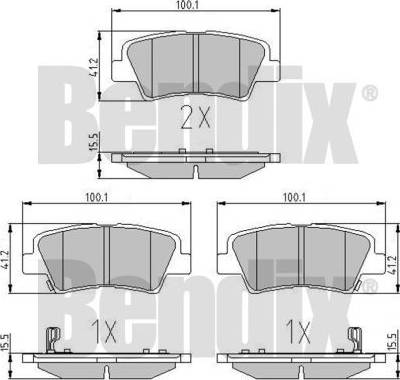 BENDIX 510870 - Гальмівні колодки, дискові гальма autocars.com.ua