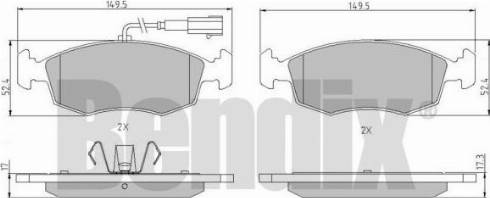 BENDIX 510906 - Тормозные колодки, дисковые, комплект avtokuzovplus.com.ua