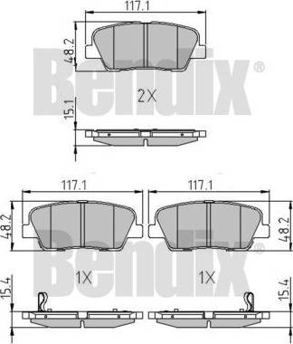BENDIX 510918 - Гальмівні колодки, дискові гальма autocars.com.ua