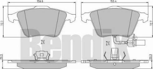 BENDIX 510920 - Гальмівні колодки, дискові гальма autocars.com.ua