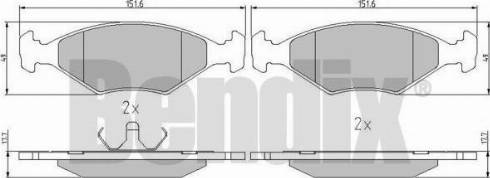 BENDIX 511000 - Гальмівні колодки, дискові гальма autocars.com.ua