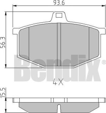 BENDIX 511007 - Тормозные колодки, дисковые, комплект autodnr.net