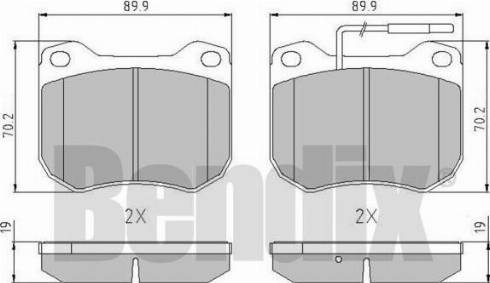 BENDIX 511008 - Тормозные колодки, дисковые, комплект autodnr.net