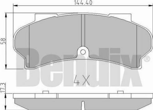 BENDIX 511012 - Гальмівні колодки, дискові гальма autocars.com.ua