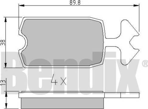 BENDIX 511014 - Гальмівні колодки, дискові гальма autocars.com.ua