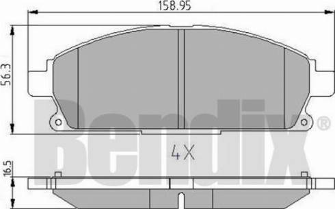 BENDIX 511039 - Гальмівні колодки, дискові гальма autocars.com.ua