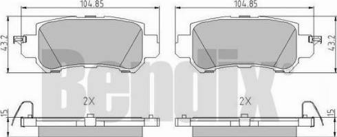 BENDIX 511052 - Гальмівні колодки, дискові гальма autocars.com.ua
