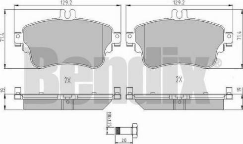 BENDIX 511062 - Гальмівні колодки, дискові гальма autocars.com.ua