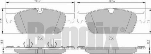 BENDIX 511123 - Гальмівні колодки, дискові гальма autocars.com.ua