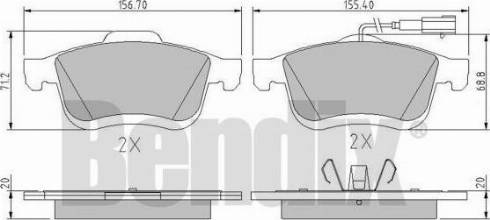 BENDIX 511127 - Гальмівні колодки, дискові гальма autocars.com.ua