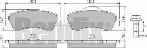 BENDIX 511135 - Гальмівні колодки, дискові гальма autocars.com.ua