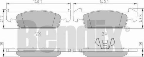 BENDIX 511137 - Тормозные колодки, дисковые, комплект avtokuzovplus.com.ua