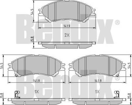 BENDIX 511168 - Гальмівні колодки, дискові гальма autocars.com.ua