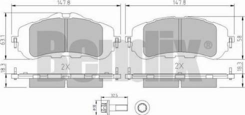 BENDIX 511173 - Гальмівні колодки, дискові гальма autocars.com.ua