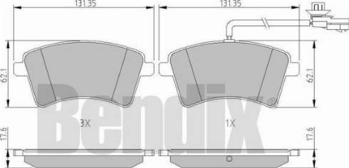 BENDIX 511177 - Гальмівні колодки, дискові гальма autocars.com.ua