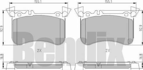 BENDIX 511181 - Гальмівні колодки, дискові гальма autocars.com.ua