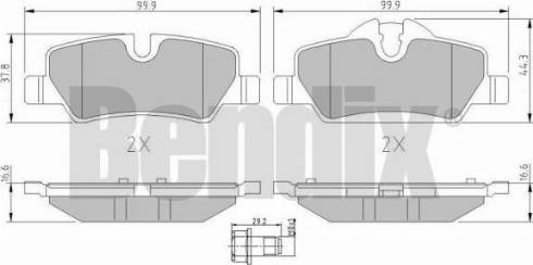 BENDIX 511194 - Гальмівні колодки, дискові гальма autocars.com.ua