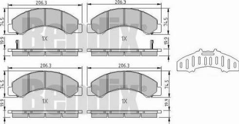 BENDIX 511221 - Гальмівні колодки, дискові гальма autocars.com.ua