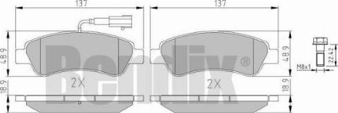 BENDIX 511235 - Тормозные колодки, дисковые, комплект avtokuzovplus.com.ua